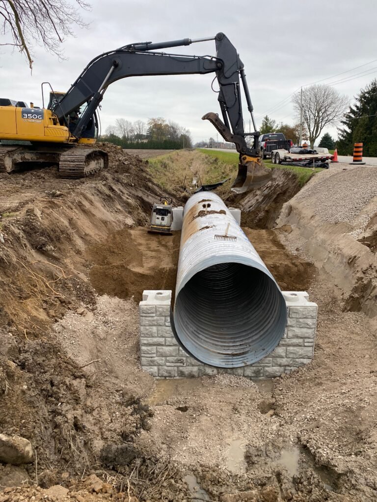 Bridge and culvert installation